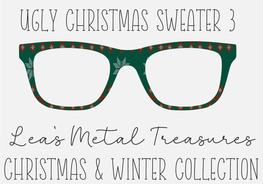 Ugly Christmas Sweater 3 Eyewear Frame Toppers COMES WITH MAGNETS