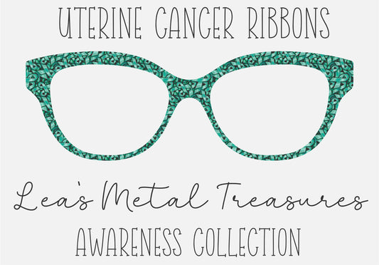 Uterine Cancer Ribbons Eyewear Frame Toppers COMES WITH MAGNETS