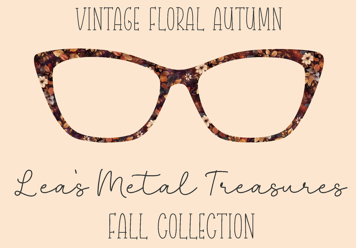 Vintage Floral Autumn Eyewear Frame Toppers
