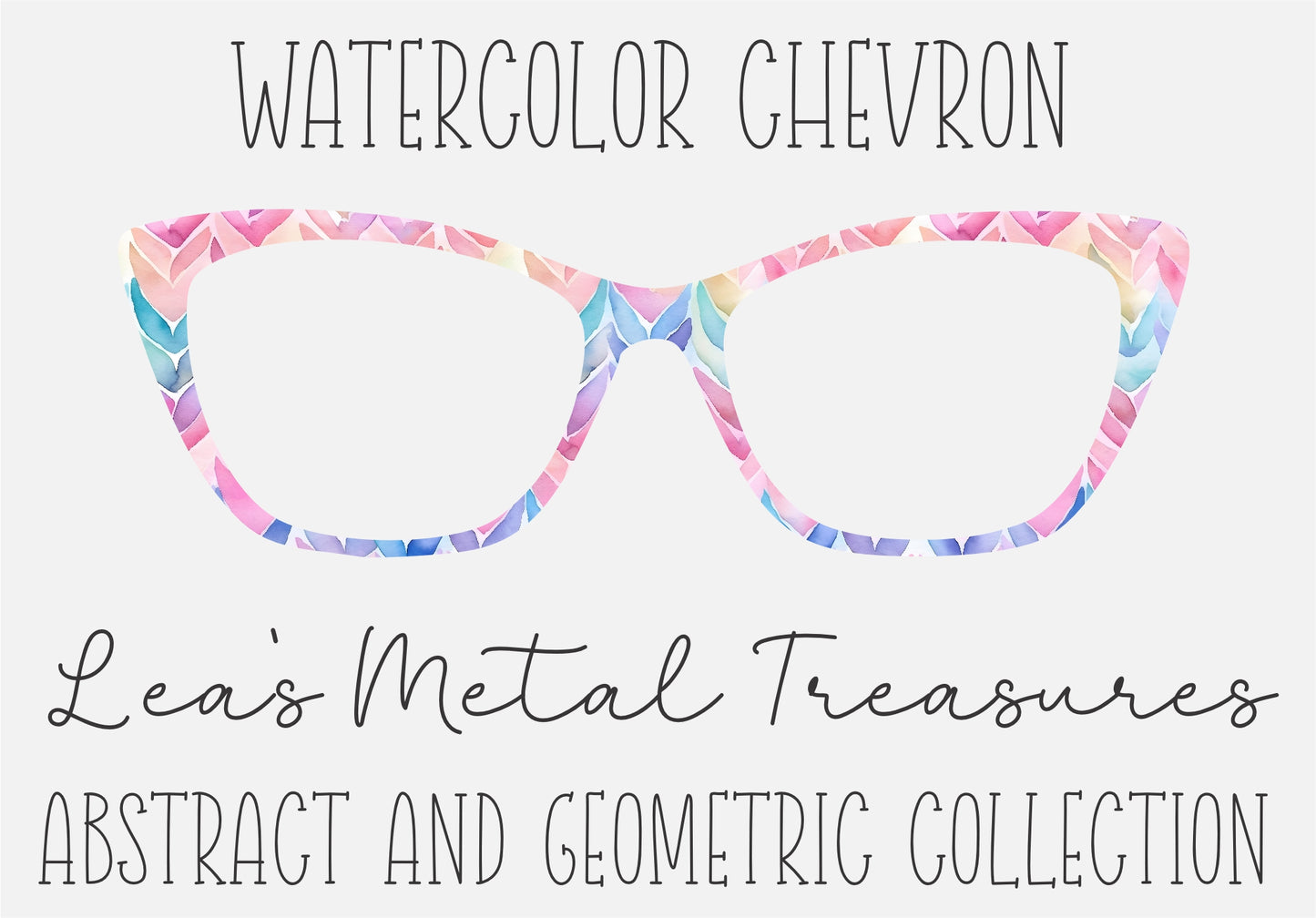 WATERCOLOR CHEVRON Eyewear Frame Toppers COMES WITH MAGNETS