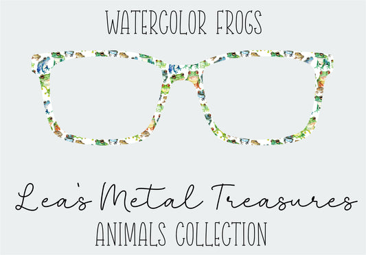 Watercolor Frogs Eyewear Frame Toppers