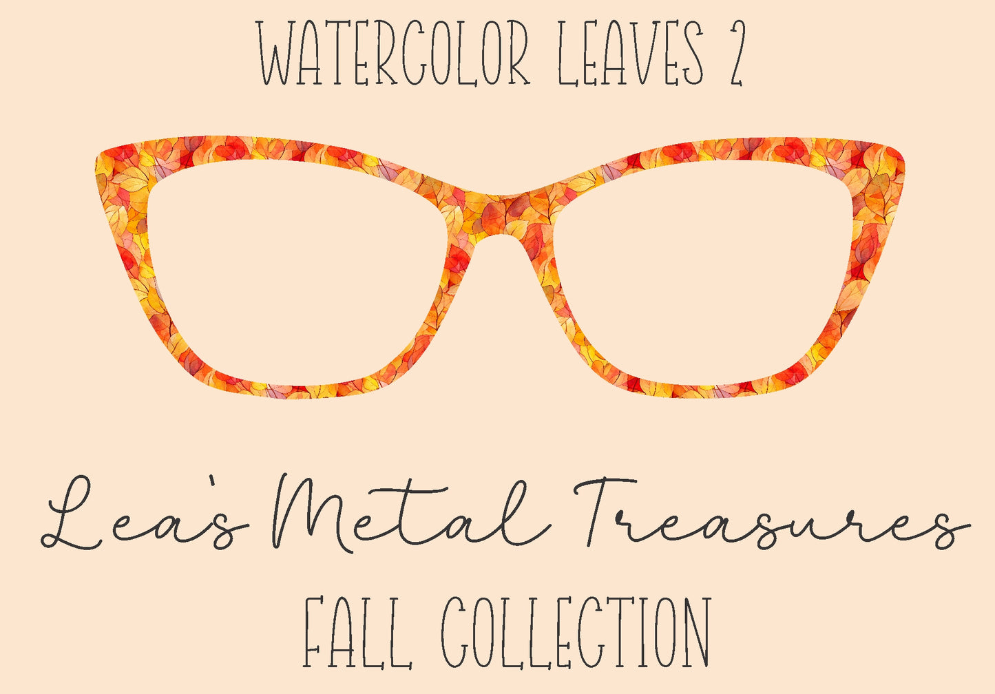 Watercolor Leaves 2 Eyewear Frame Toppers