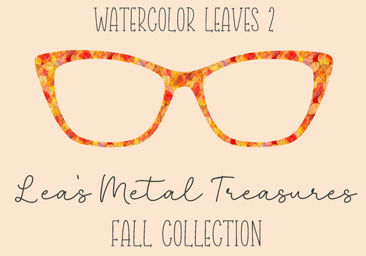 Watercolor Leaves 2 Eyewear Frame Toppers