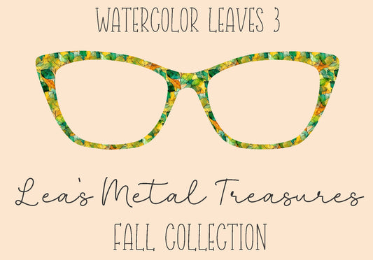 Watercolor Leaves 3 Eyewear Frame Toppers