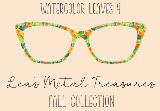 Watercolor Leaves 4 Eyewear Frame Toppers