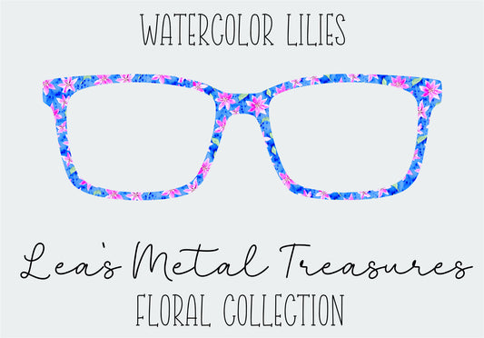 Watercolor Lilies Eyewear Frame Toppers