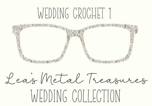 Wedding Crochet 1 Eyewear Frame Toppers COMES WITH MAGNETS