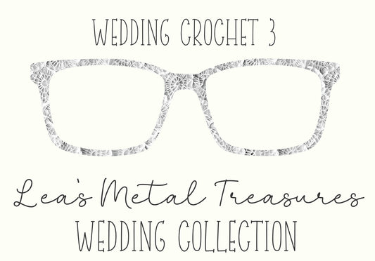 Wedding Crochet 3 Eyewear Frame Toppers COMES WITH MAGNETS