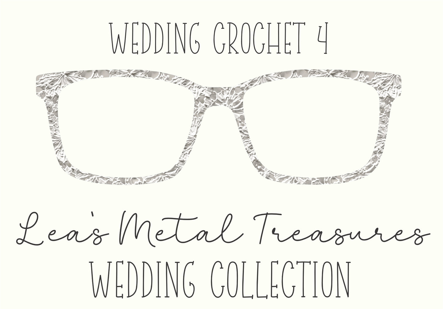 Wedding Crochet 4 Eyewear Frame Toppers COMES WITH MAGNETS