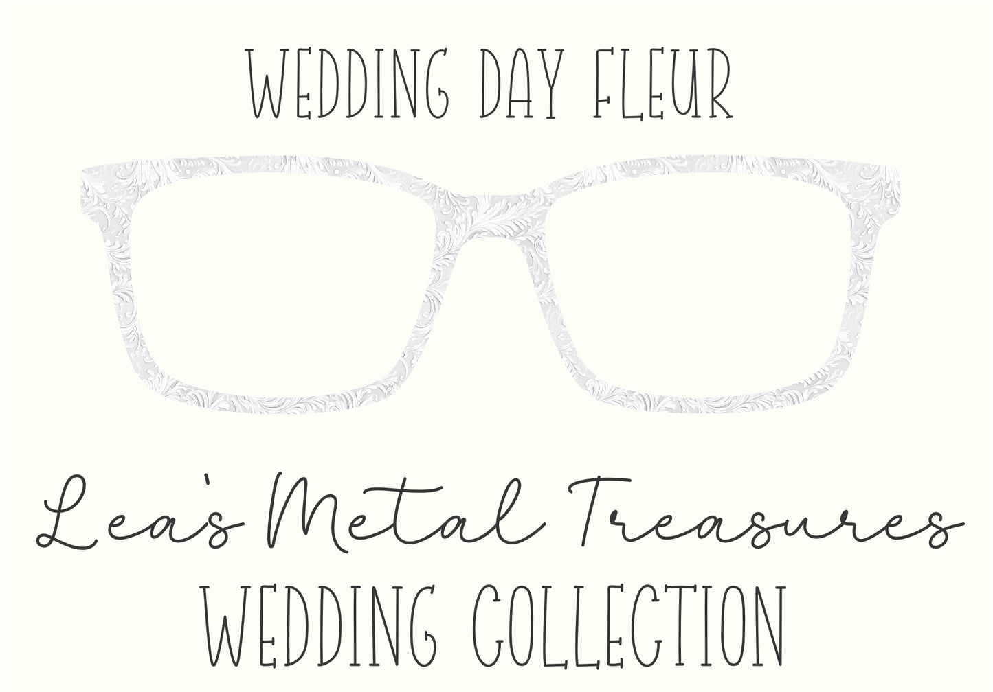 Wedding Day Fleur Eyewear Frame Toppers COMES WITH MAGNETS