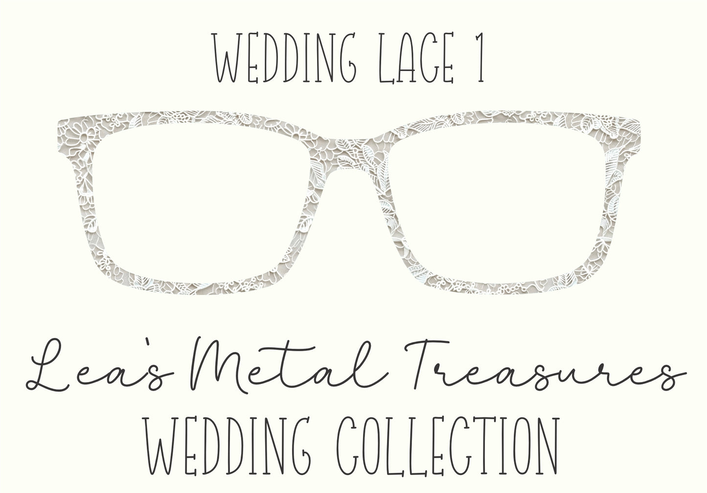 Wedding Lace 1 Eyewear Frame Toppers COMES WITH MAGNETS
