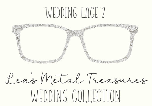 Wedding Lace 2 Eyewear Frame Toppers COMES WITH MAGNETS