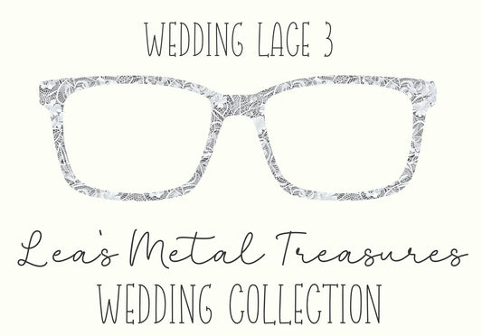 Wedding Lace 3 Eyewear Frame Toppers COMES WITH MAGNETS