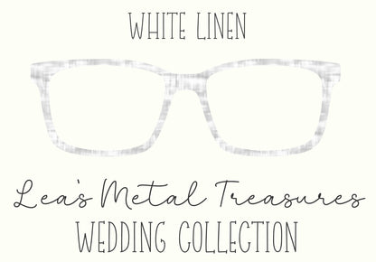 White Linen Eyewear Frame Toppers COMES WITH MAGNETS