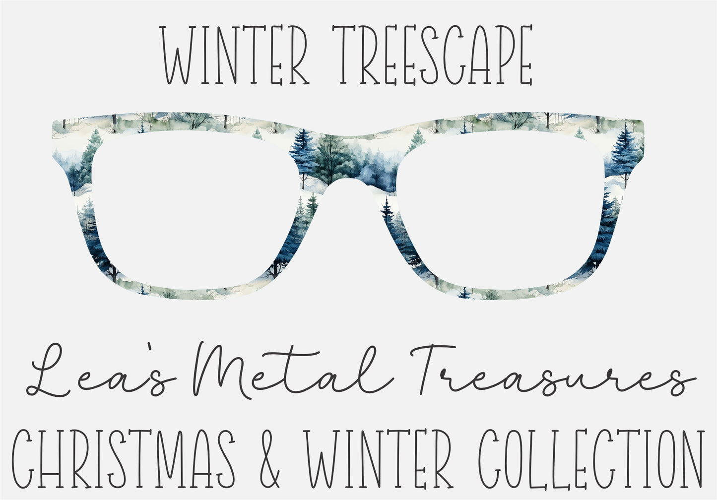 Winter Treescape Eyewear Frame Toppers COMES WITH MAGNETS