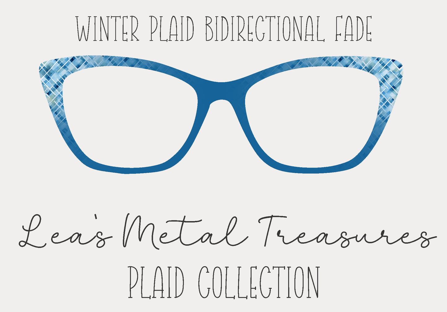 Winter Plaid BiDirectional Fade • Magnetic Eyeglasses Topper