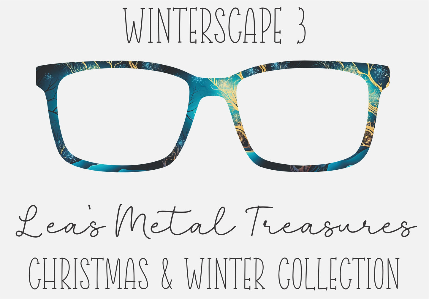 Winterscape 3 Eyewear Frame Toppers COMES WITH MAGNETS