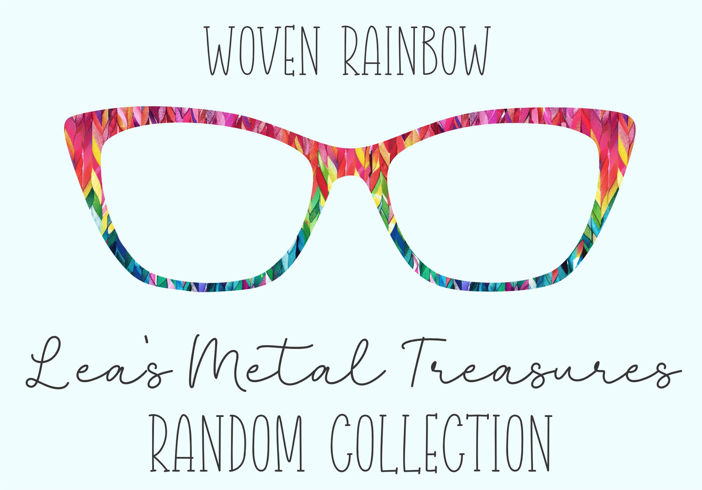 Woven Rainbow Eyewear Frame Toppers COMES WITH MAGNETS