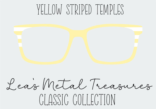 Yellow Striped Templates Eyewear Frame Toppers