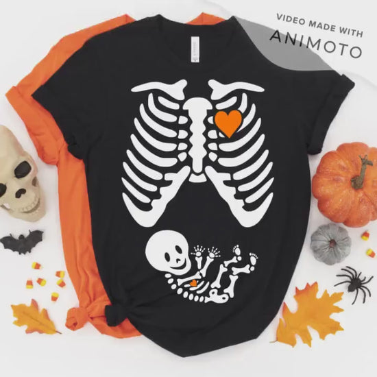 TRIPLETS Skeleton Maternity Halloween t-shirt - halloween pregnancy shirt - halloween t-shirt - pregnancy announcement - halloween maternity