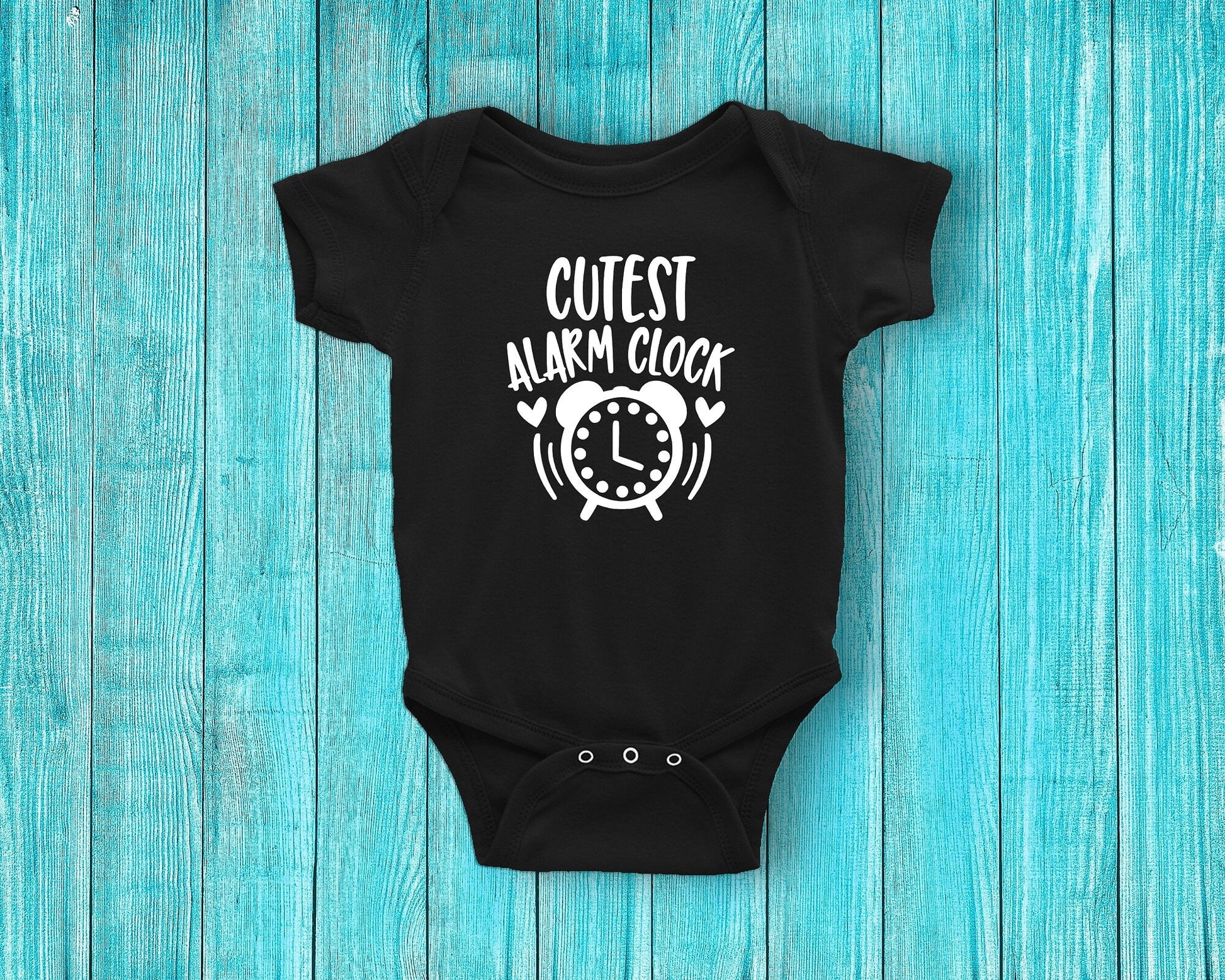 Cutest Alarm Clock Infant Shirt or Bodysuit - Cute Baby Shirt - baby shower gift - mommy needs sleep - mommy needs coffee - funny baby