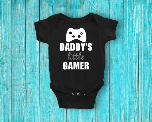 Daddy's Little Gamer Infant or Kids Shirt or Bodysuit - funny baby gift - baby shower gifts - new baby gift - baby announcement - gamer dad