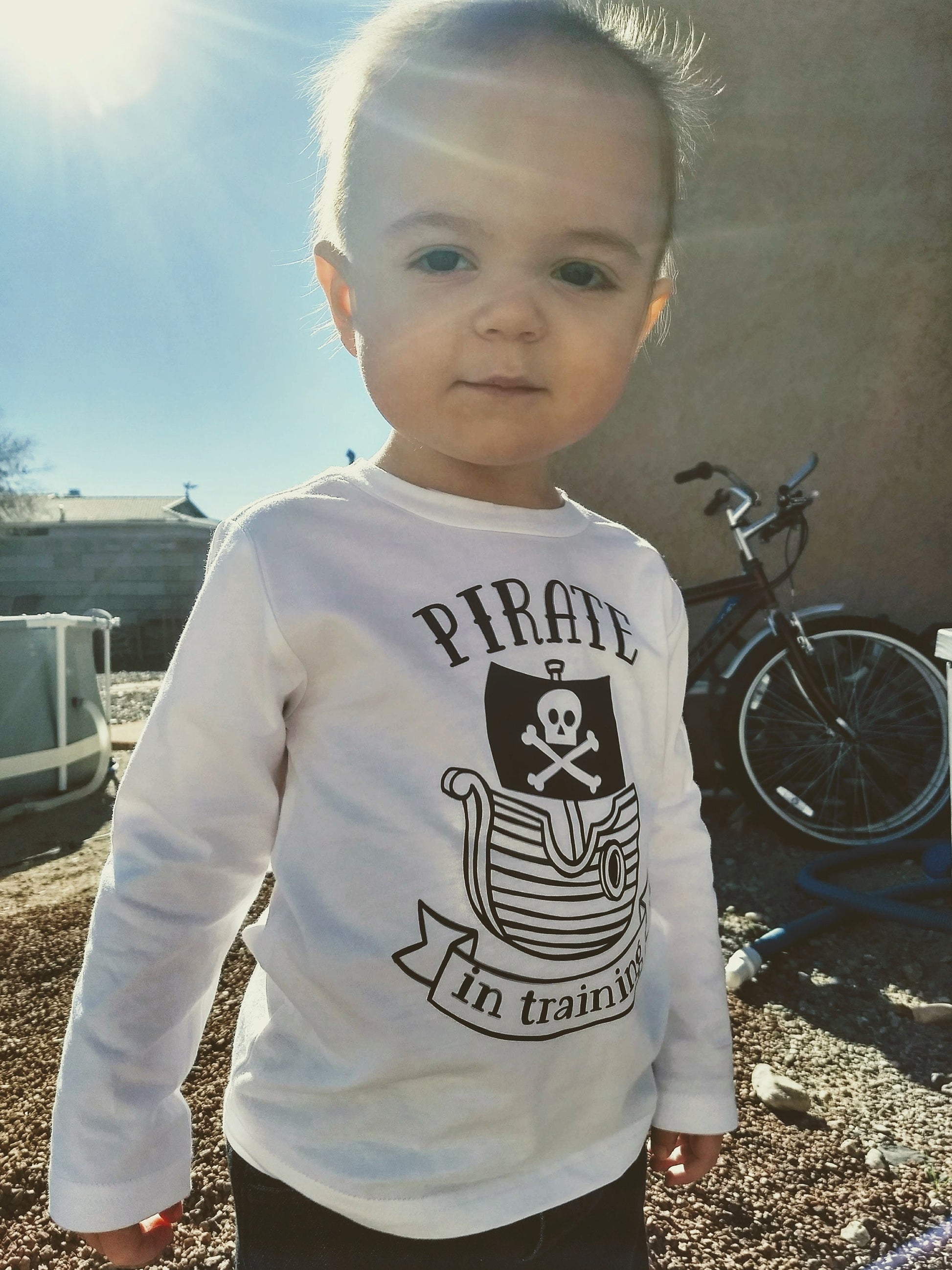 Pirate in Training Infant or Toddler Shirt or Bodysuit - Cute Toddler Shirt - pirate birthday shirt - pirate party shirt - toddler boy shirt