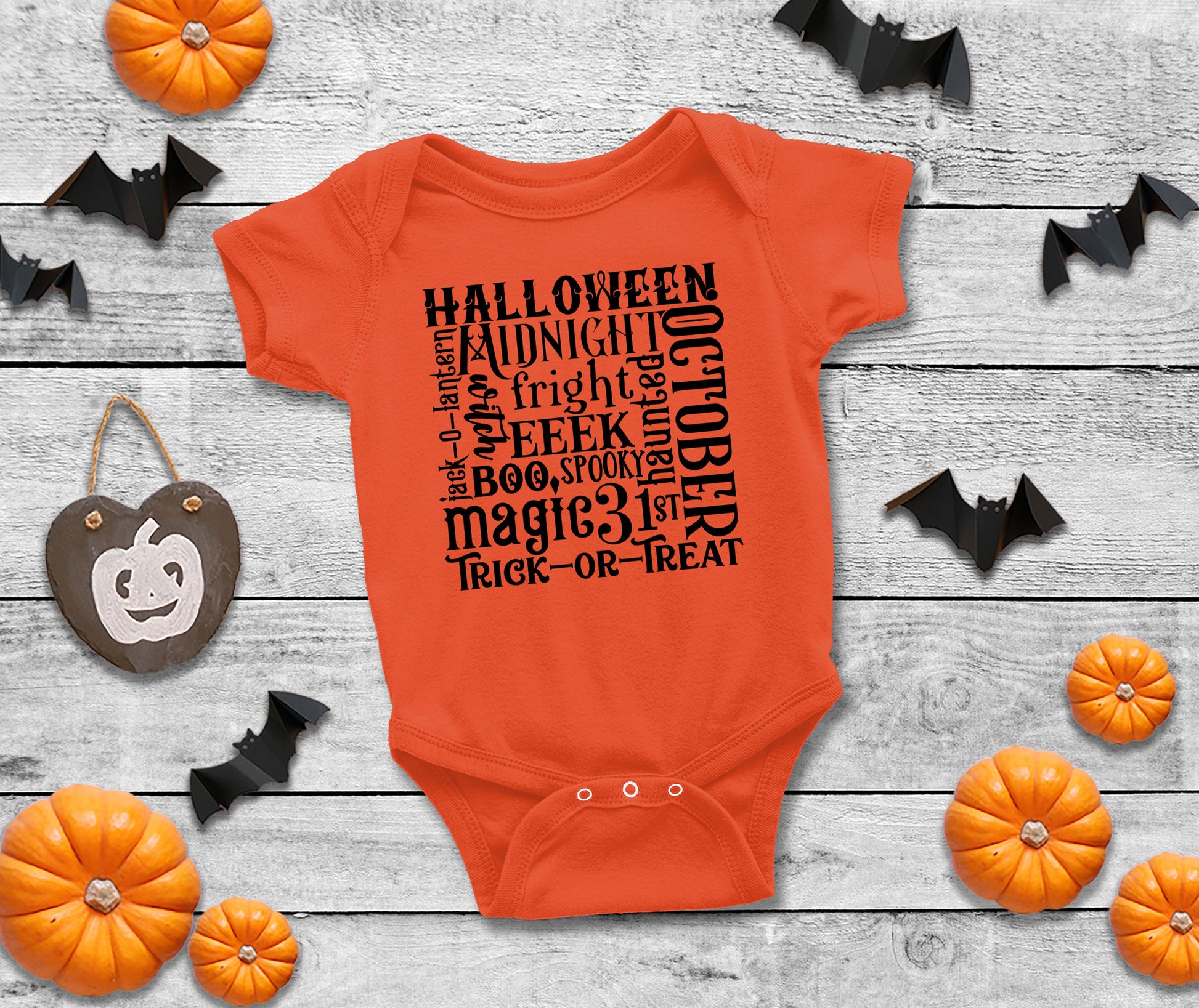 Halloween Word Art Infant or Kids Shirt or Bodysuit - My First Halloween - baby halloween - baby girl halloween shirt - boy halloween shirt