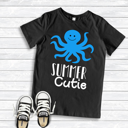Summer Cutie Infant or Toddler Shirt or Bodysuit - Cute Toddler Shirt - american cutie - vacation shirt - octopus shirt - summer camp shirt
