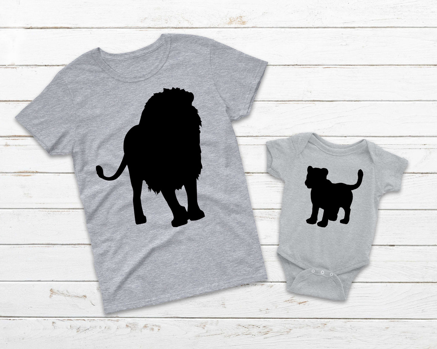 Daddy and Me Lion and Cub or Cubs Matching Father and Child Shirt Set - Choose Your Sizes - Father&#39;s Day Shirts - Set of shirts - Custom Tee