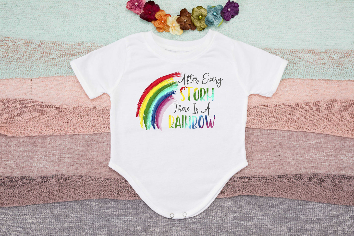 After Every Storm There is A Rainbow Infant or Toddler Shirt or Bodysuit - Rainbow Baby - Pregnancy after Loss