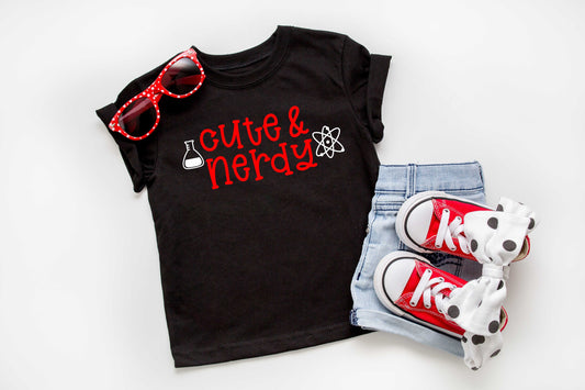 Cute and Nerdy Infant, Toddler or Kids Shirt or Bodysuit - nerdy kids shirt - science shirt - nerdy baby - geeky kid's shirt - nerdy t-shirt