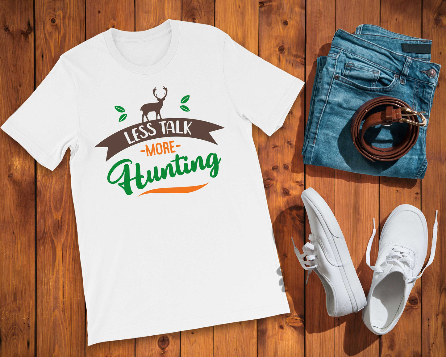 Less Talk More Hunting Men&#39;s t-shirt - Hunter Shirt - Hunter Gift- Hunting Gift- Funny Hunting Shirt - Outdoor Shirt - Men&#39;s Hunting Shirt