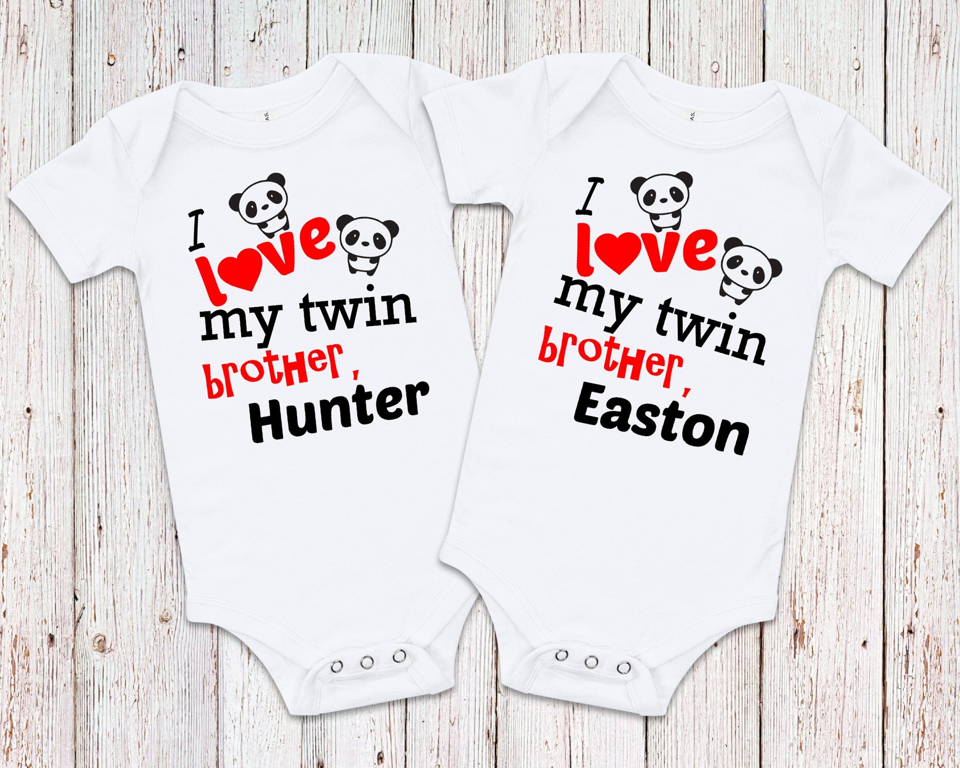 I Love My Twin Brother Twins T-Shirts or Bodysuits for Twin Boys - Identical Twins - Fraternal Twins - Brother Tees - boy twin tees