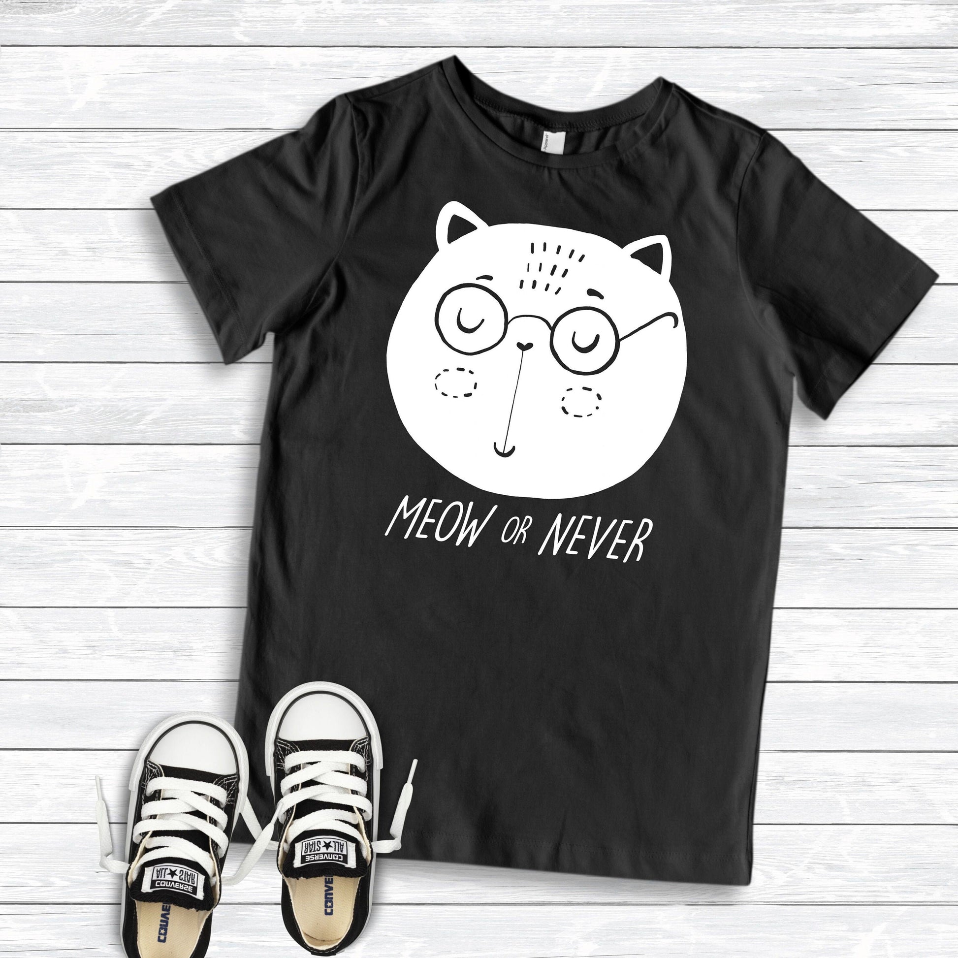 Meow or Never Cat Infant or Toddler Shirt or Bodysuit - Cute Toddler Shirt - Preschool Shirt - Cat Toddler Shirt - Little Boy Shirt
