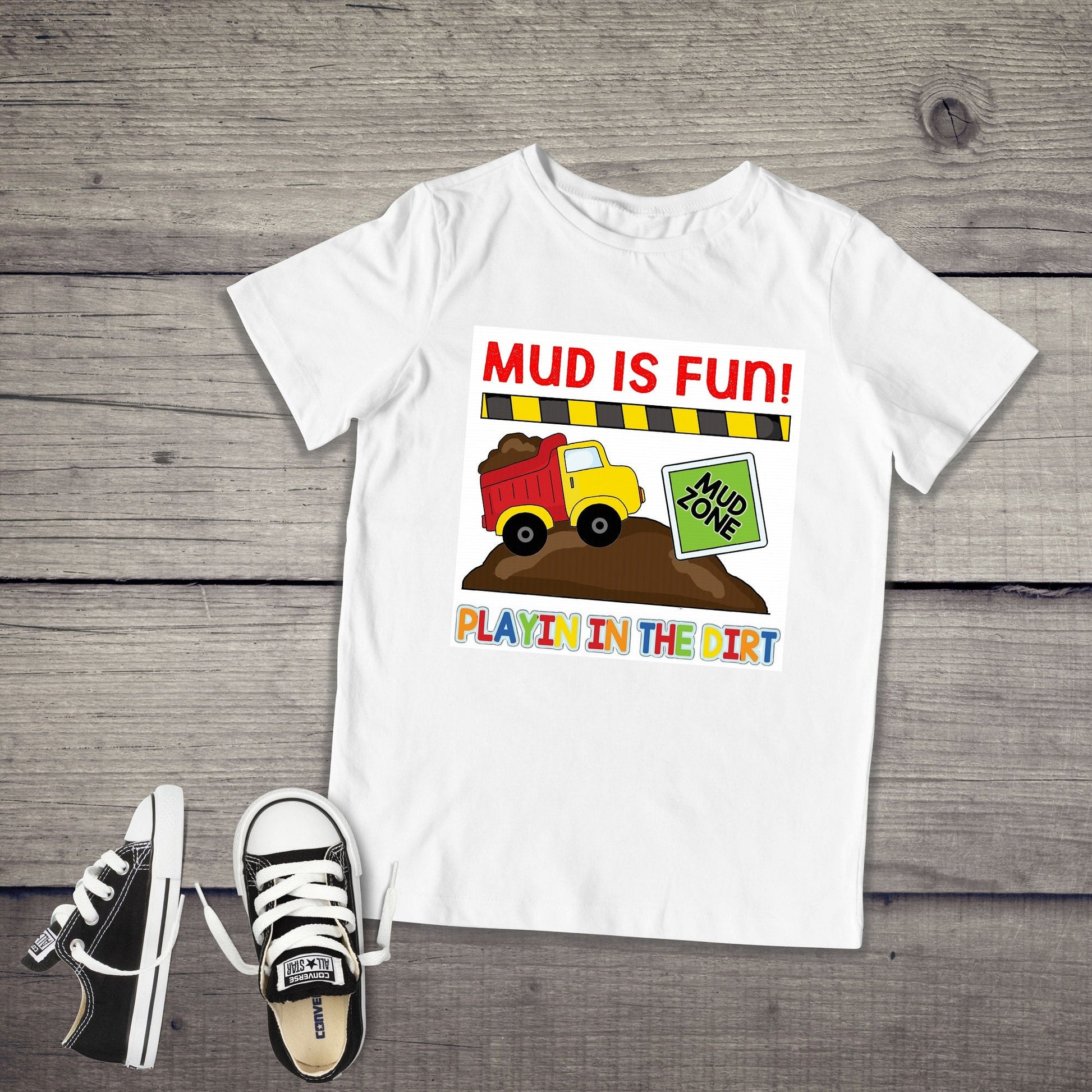 Mud Is Fun Infant or Toddler Shirt or Bodysuit - mud - cute toddler boy shirt 