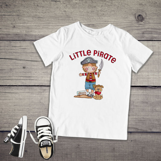 Little Pirate Infant or Toddler Shirt or Bodysuit - Pirate birthday party - boys clothing 