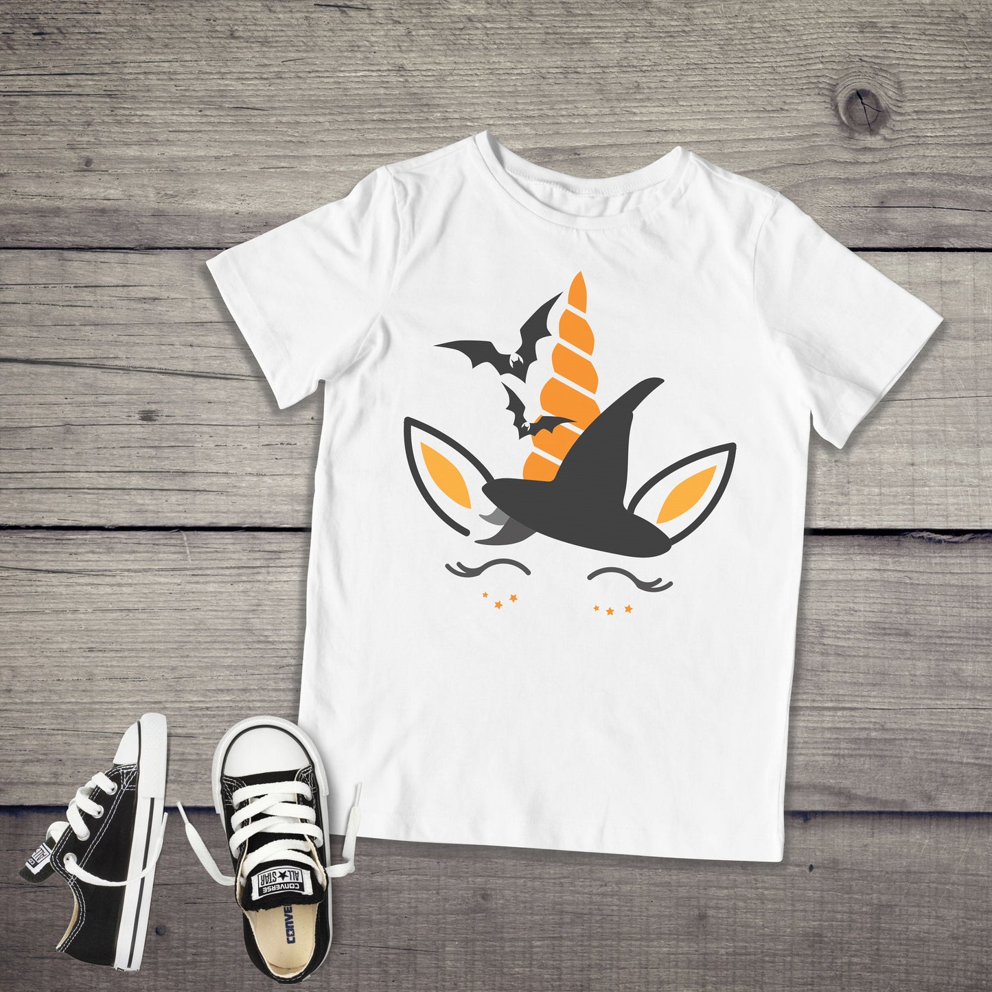 Halloween Unicorn with Bats Infant or Toddler Shirt or Bodysuit - Girls Halloween Shirt - halloween unicorn tee