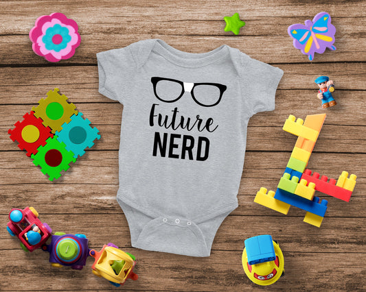 Future Nerd Infant or Kids Shirt or Bodysuit - Nerd Baby - nerd baby clothes - geeky baby gift - future scientist - future geek