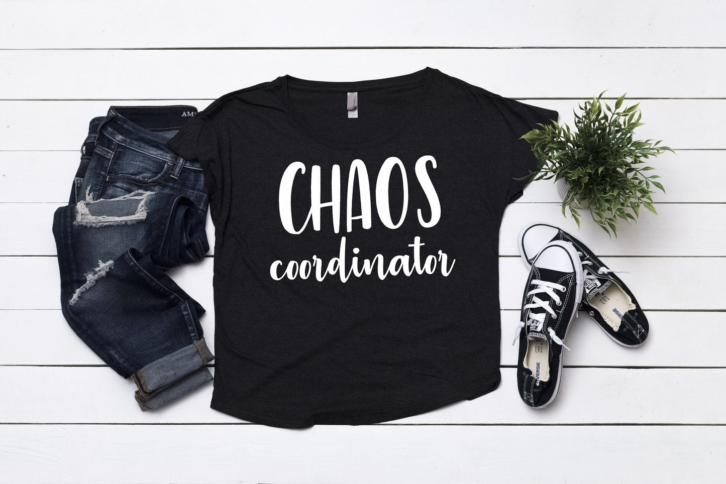Chaos Coordinator Dolman Yoga T-Shirt - mom life - mom shirt - teacher shirt - plus size women's shirt - super soft vintage tee