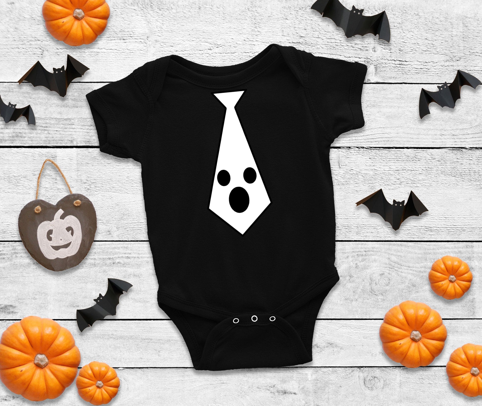 Ghost Tie Infant or Toddler Halloween Shirt or Bodysuit - My First Halloween - baby halloween - baby boy halloween shirt - toddler boy shirt