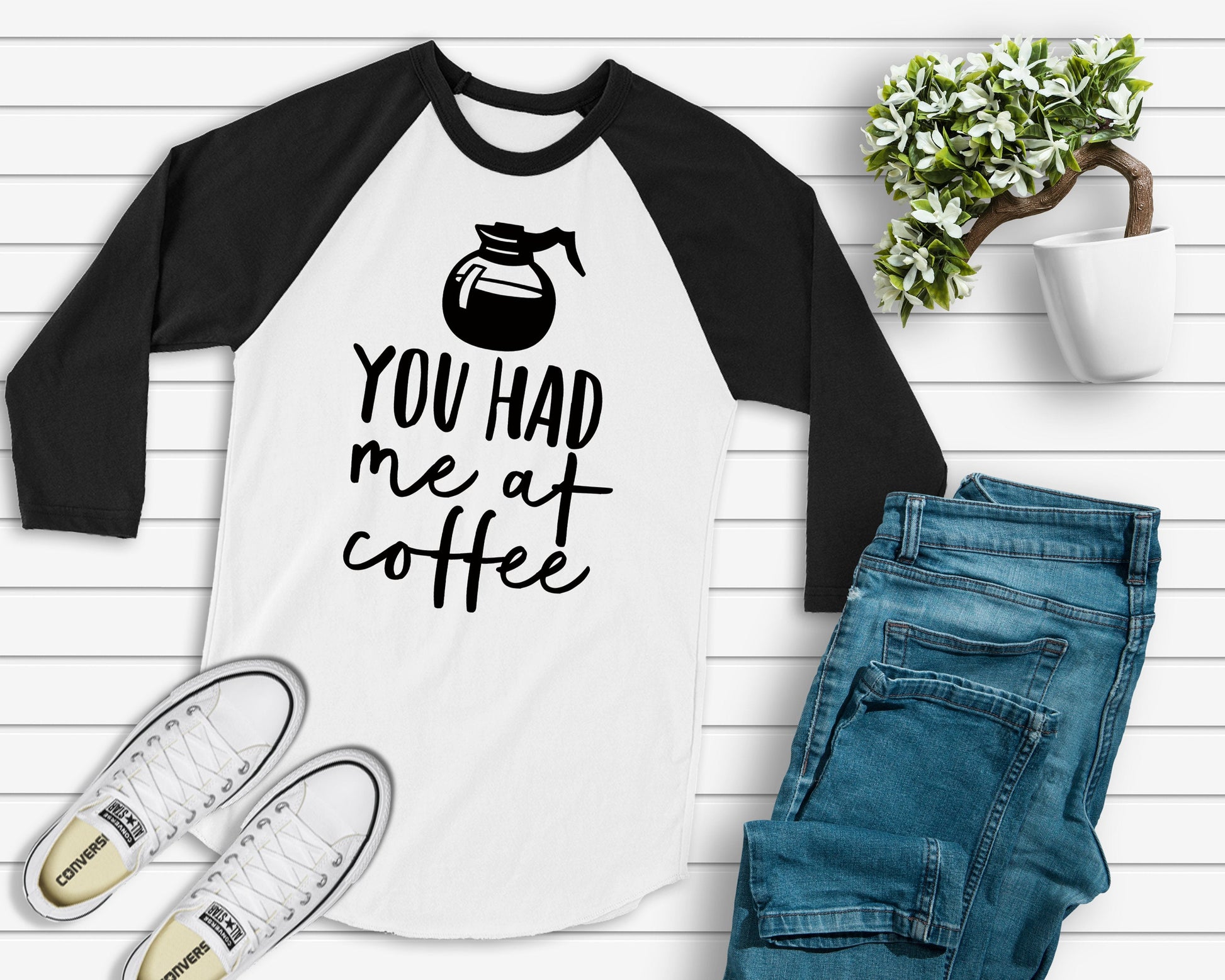 You Had Me At Coffee unisex raglan t-shirt - mama needs coffee 