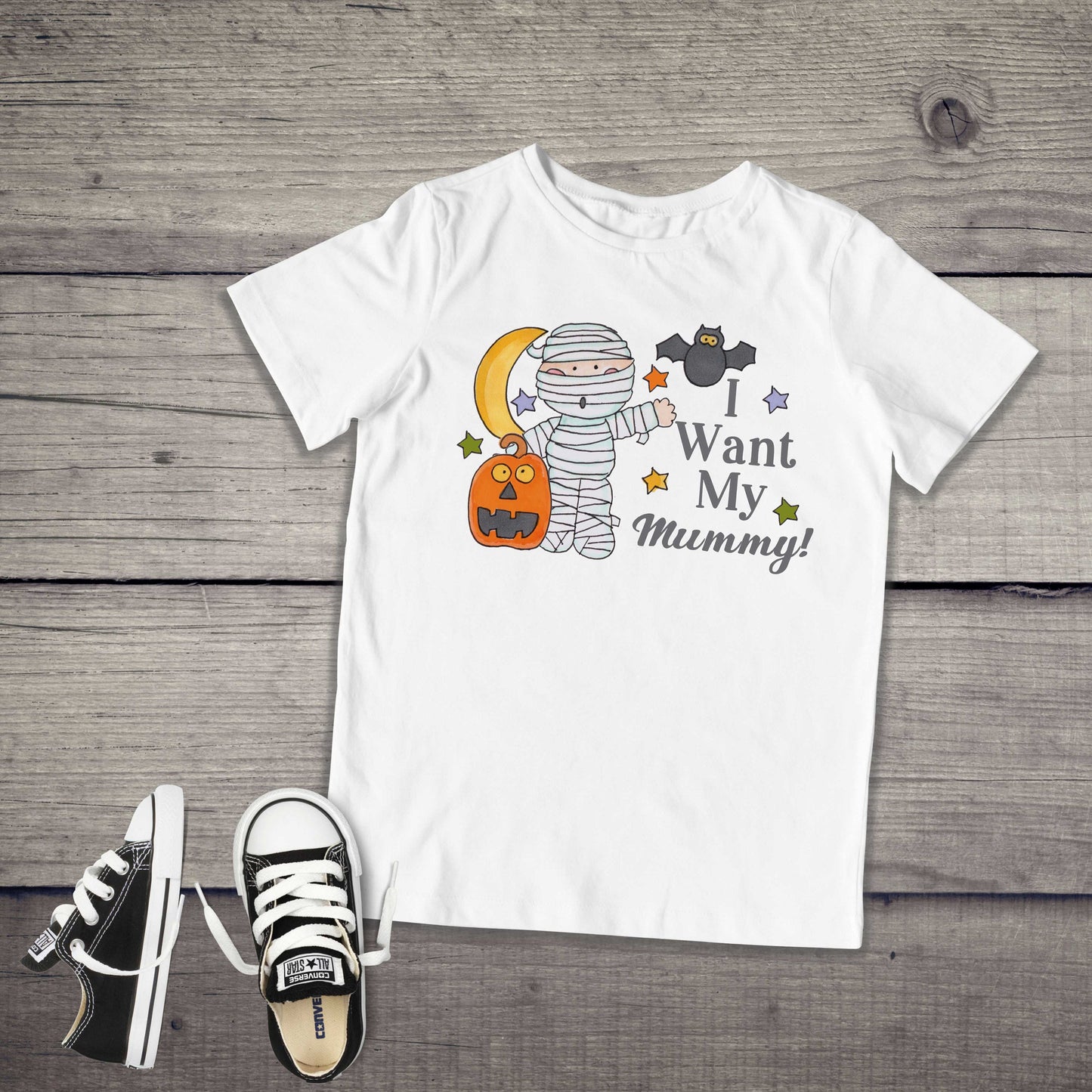 I Want My Mummy Infant or Toddler Shirt or Bodysuit - Halloween Shirt - Mummy Shirt