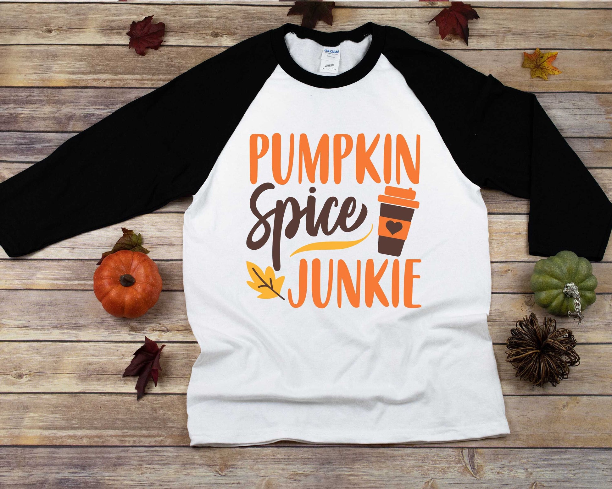 Pumpkin Spice Junkie Women's raglan t-shirt - pumpkin spice shirt - womens fall shirt - autumn shirt - fall shirt - pumpkin tee