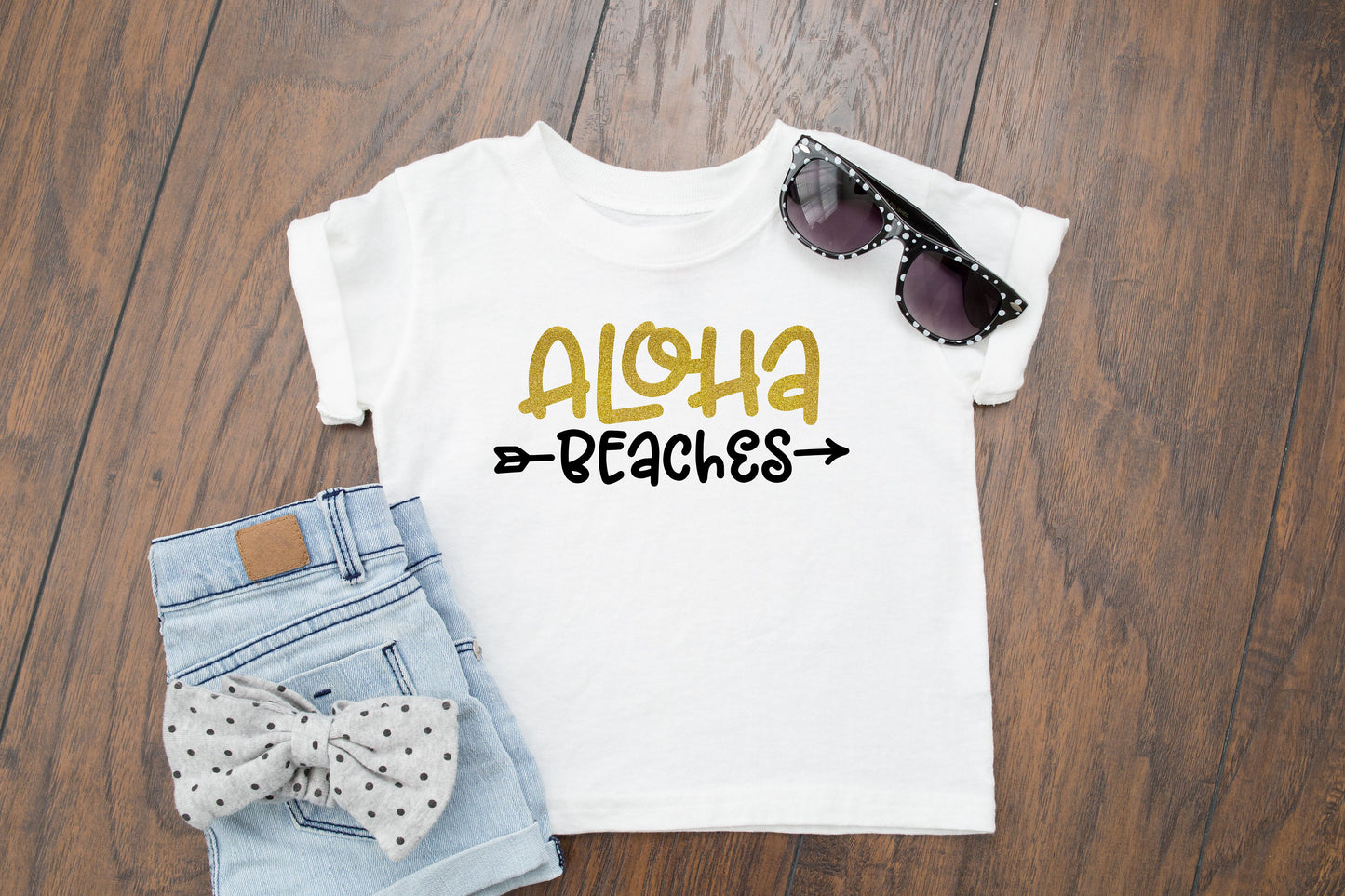Aloha Beaches Toddler or Kids Shirt - Cute Toddler Shirt - toddler girl shirt