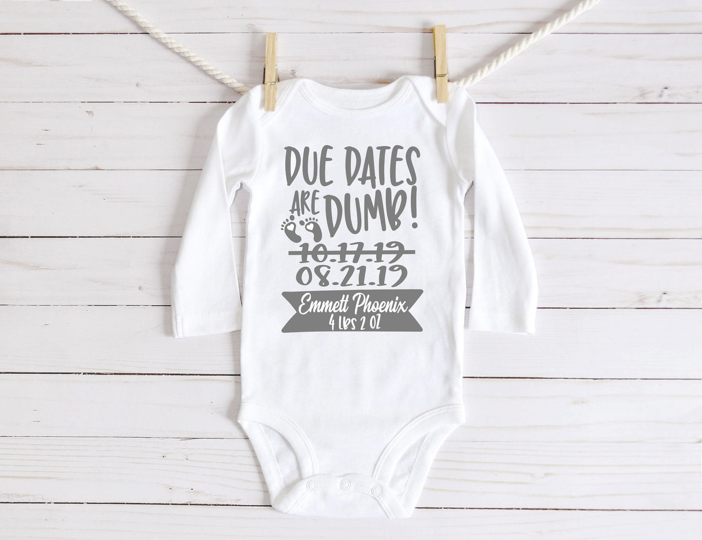 Due Dates are Dumb Infant Shirt or Bodysuit - nicu bodysuit - preemie baby - premature baby - preemie bodysuit - nicu baby