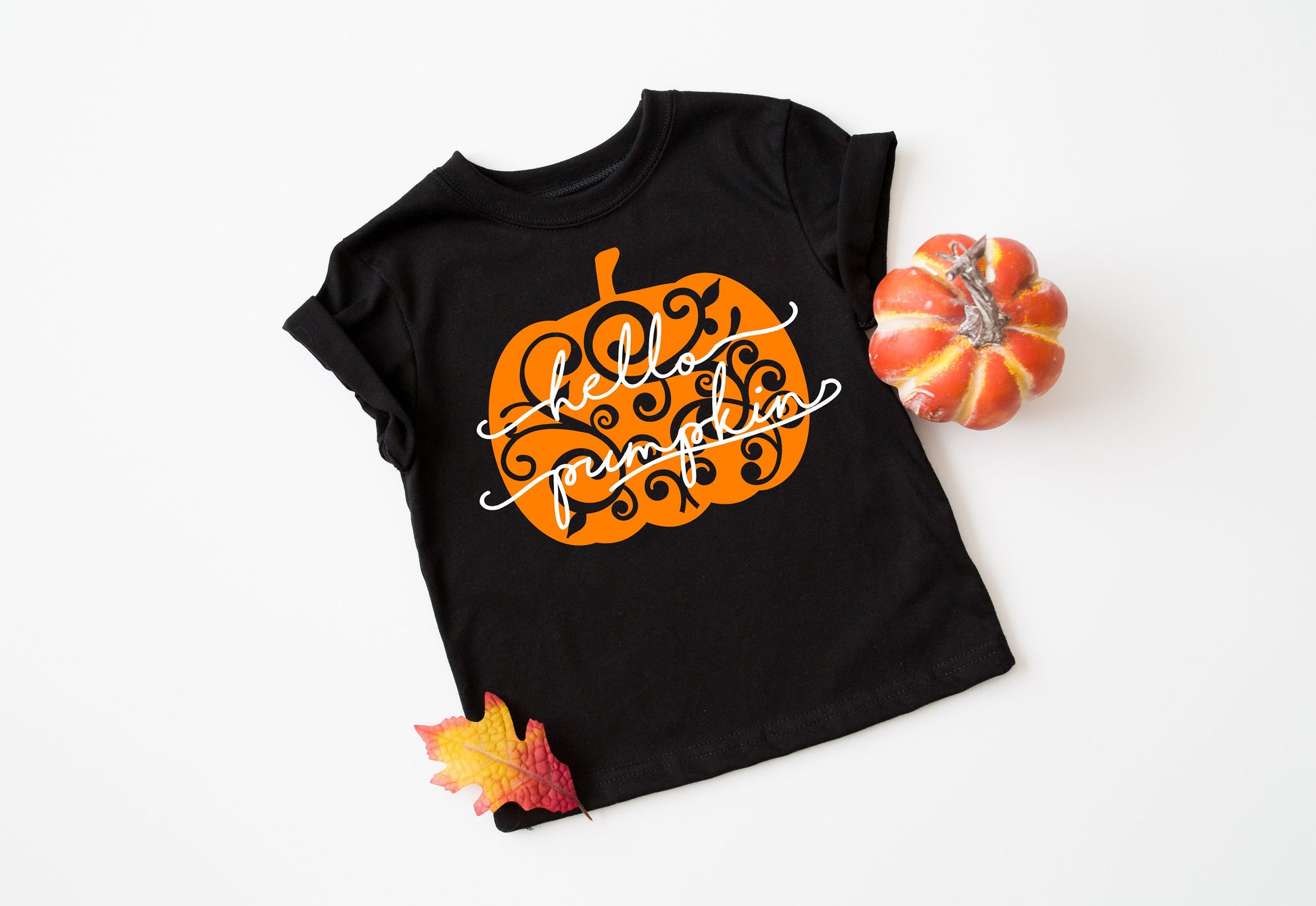 Hello Pumpkin Infant Bodysuit or Kids T-Shirt - Newborn to Youth XL - Thanksgiving Kids Shirt - Pumpkin Patch Toddler Shirt - Pumpkin Spice