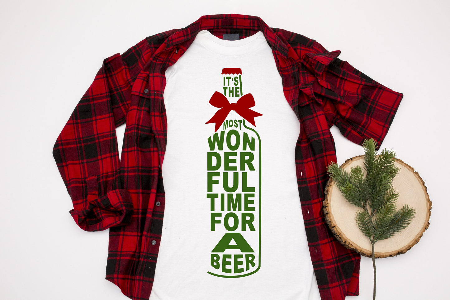It's the Most Wonderful Time for a Beer Men's t-shirt - christmas shirt - christmas party t-shirt - funny drinking shirt - christmas spirits