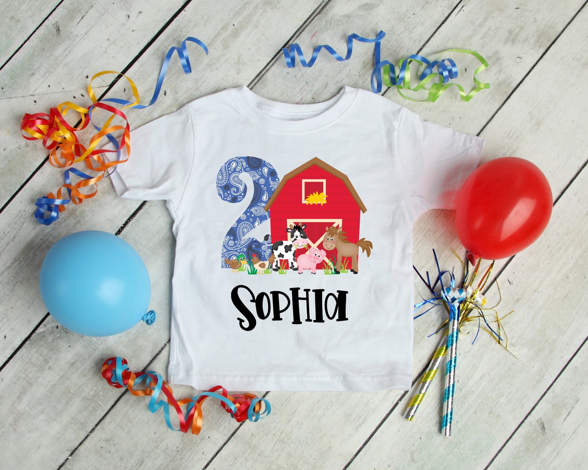 Barnyard Birthday Infant or Toddler Shirt or Bodysuit - 2nd Birthday Shirt - Farm Party 