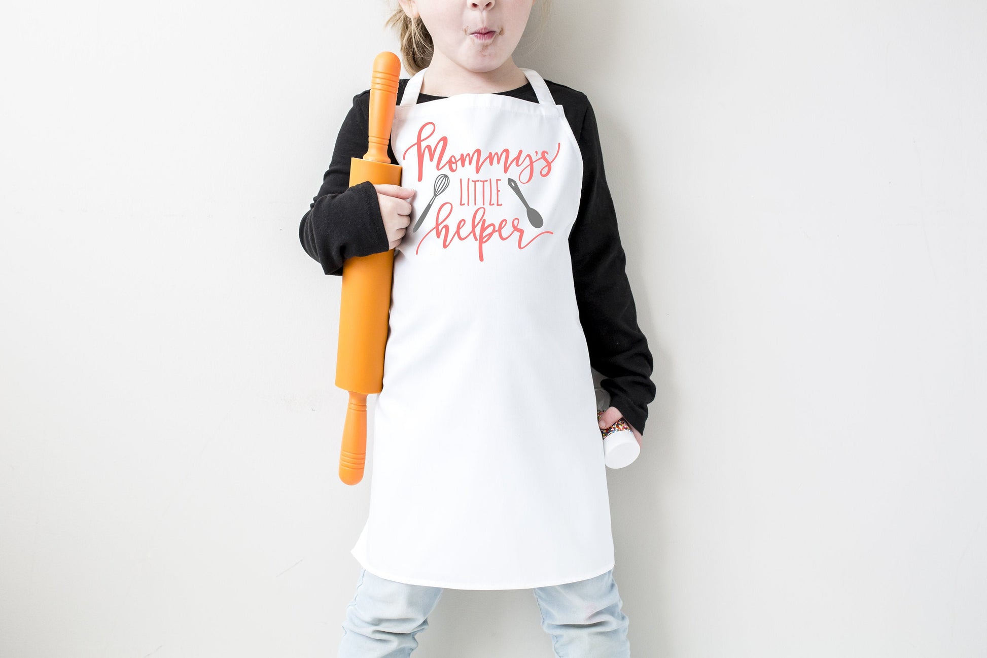 Mommy&#39;s Little Helper Kids Apron, Three Sizes Available - Ages 1 to 14 - Apron for Kids - Toddler Apron - Child&#39;s Baking Apron